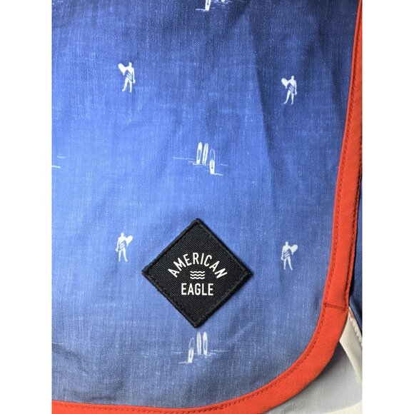 American Eagle Surfer-Print Blue Ombre M 33" Waist 10" Inseam Swim Shorts - Picture 9 of 9